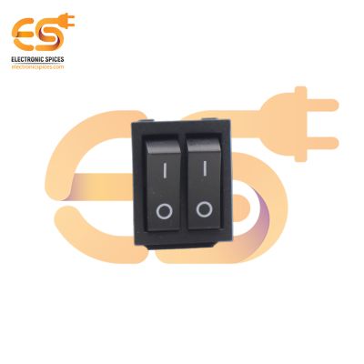 KCD6 16A 250V AC 6 Pin Heavy Duty Dual ON/OFF Plastic Rocker Switch